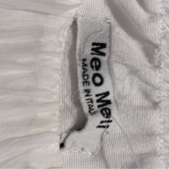 MEO MELI SZ M 100% Silk Millie White and Avocado Ombre Lined Maxi Dress - Picture 10 of 10